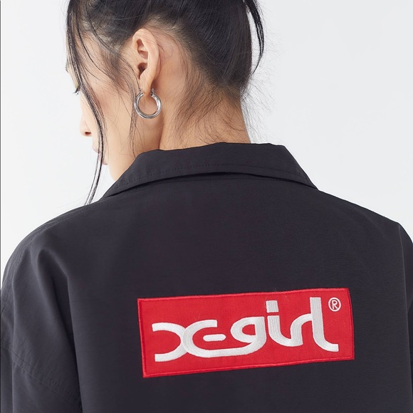 X-girl Rose Embroidered Coach Jacket - Picture 2 of 6